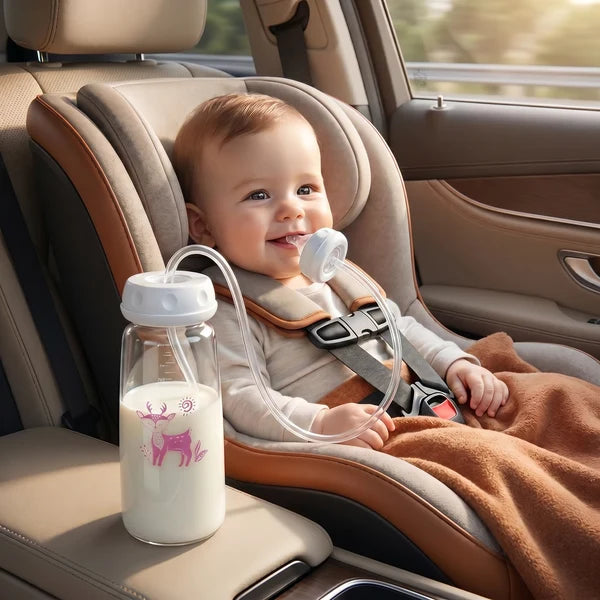 Hands-Free Self-Feeding Bottle for Babies ( Allow to Open )