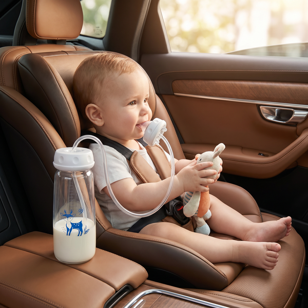Hands-Free Self-Feeding Bottle for Babies ( Allow to Open )