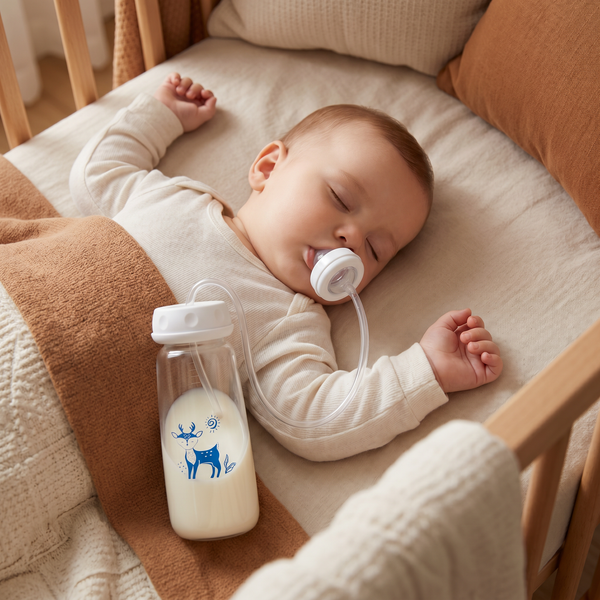 Hands-Free Self-Feeding Bottle for Babies ( Allow to Open )