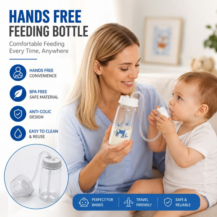 Hands-Free Self-Feeding Bottle for Babies ( Allow to Open )