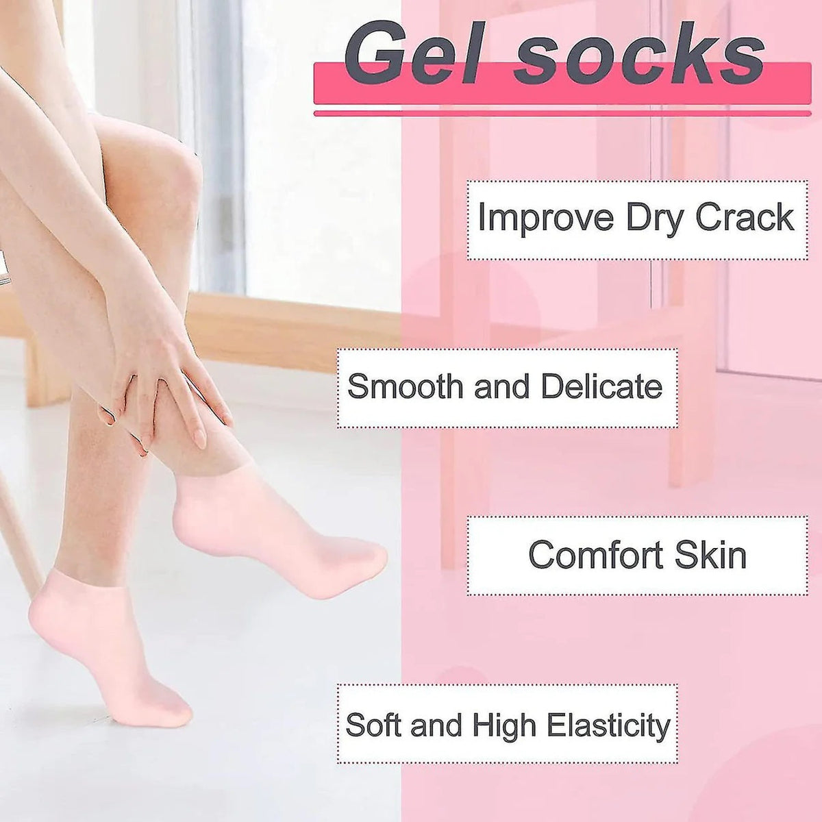 Silicone Moisturizing Socks - High Quality & Long Lasting