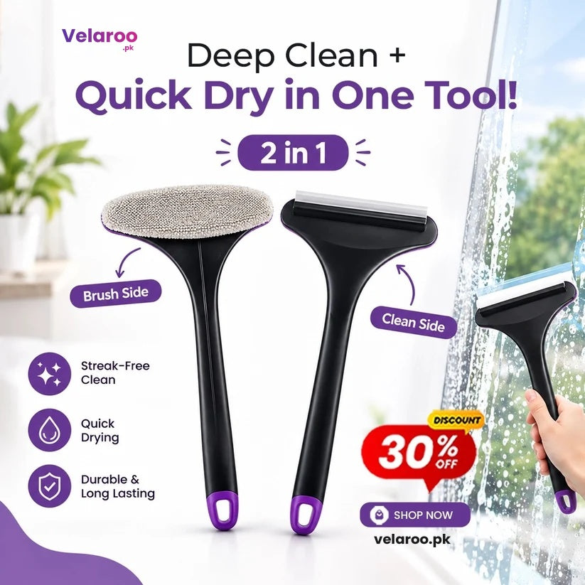 2 in 1 window cleaner brush